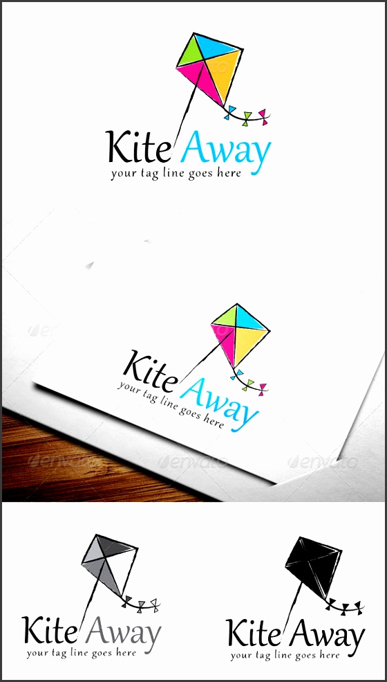 kite away logo template design logo templates