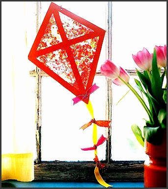 stained glass kite craft