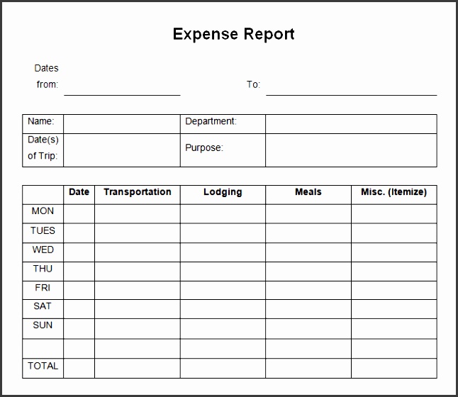 business expense report template excel 8 expense report template free word excel pdf documents