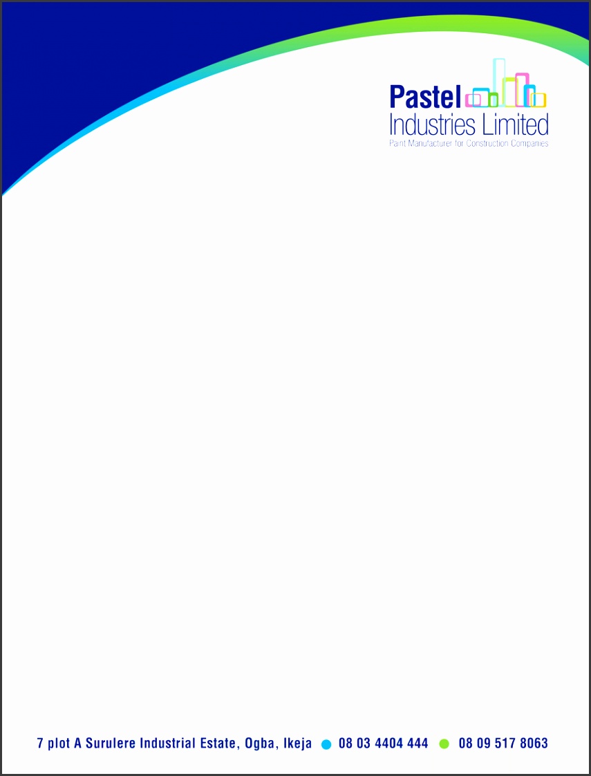 pany letterhead template 2569