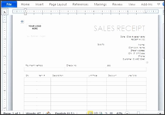 beautifully detailed sales receipt form template