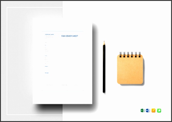 fax cover sheet excel template