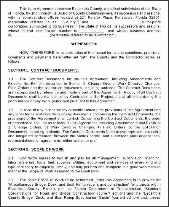 standard construction contract
