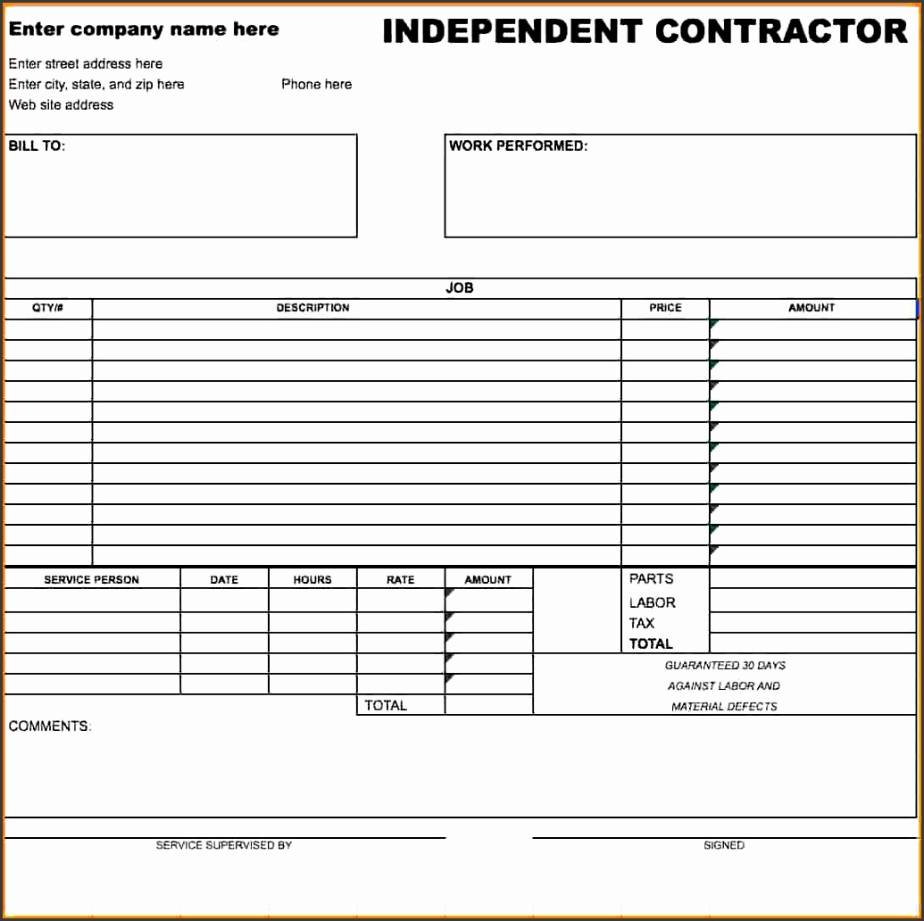 10 contractor invoice template free short paid independent excel micr