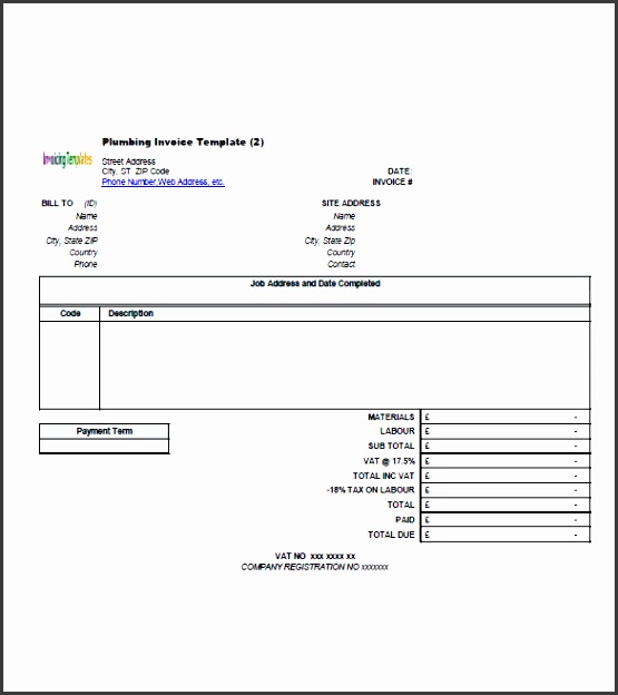 free simple contractor invoice template pdf