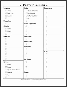 party plan template