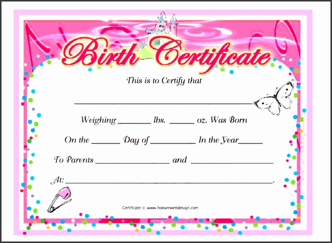 birth certificate template 14