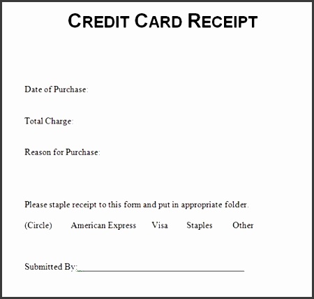 credit card payment receipt template receipt template