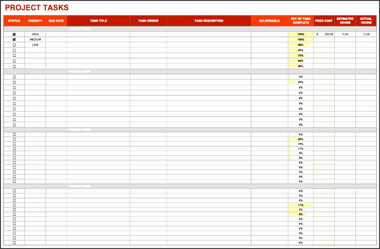 task log template