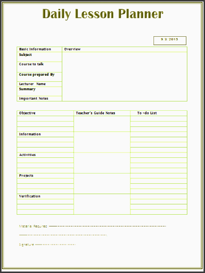 lesson plan template