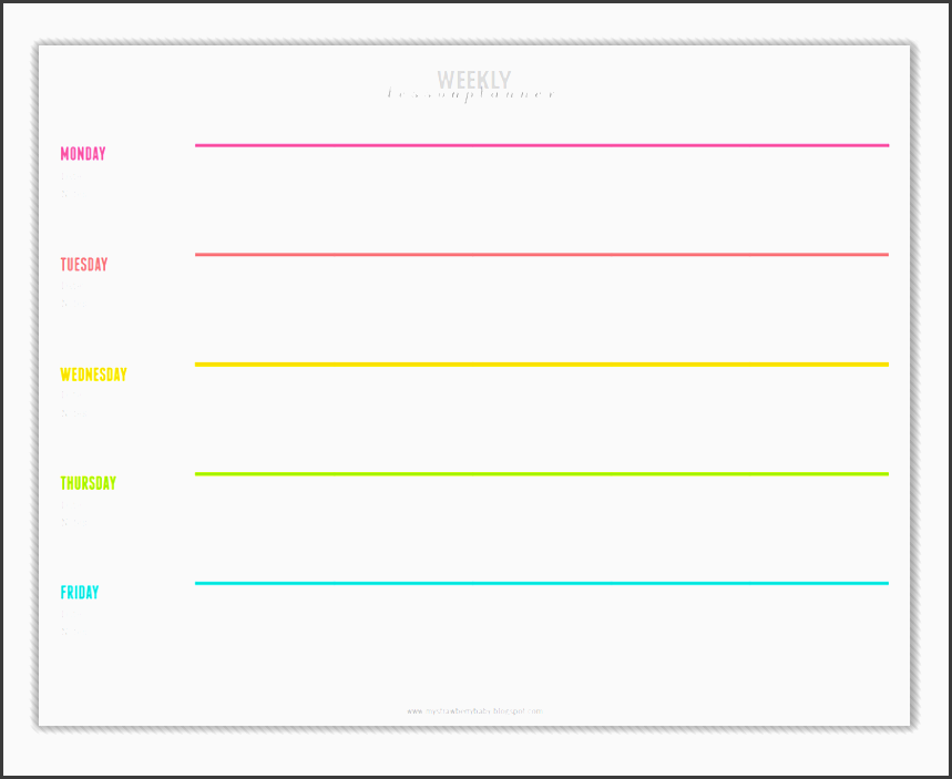 my strawberry baby free printable weekly lesson plan template