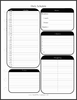 daily planner openoffice template