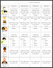 daily 5 checklist to hold student accountable