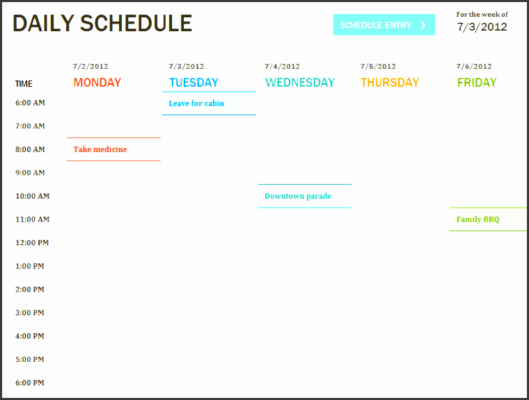daily schedule template printable daily planner template excel templates