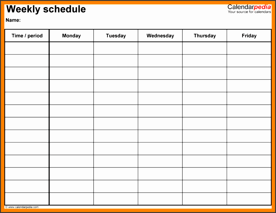 6 daily schedule template pdf
