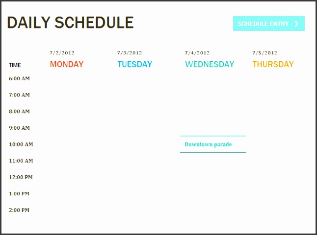 daily itinerary template 4 free word excel pdf documents