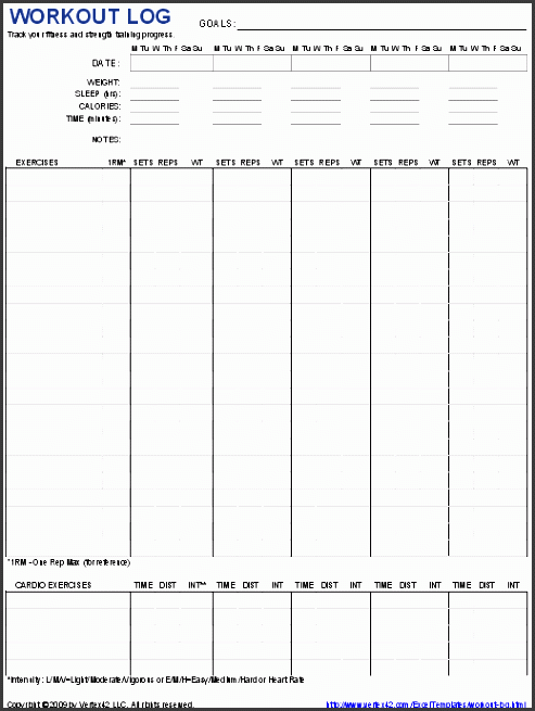 workout log
