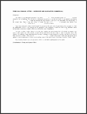 form 10a 8 demand letter borrower and guarantor