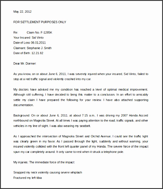 writing a demand letter for personal injury