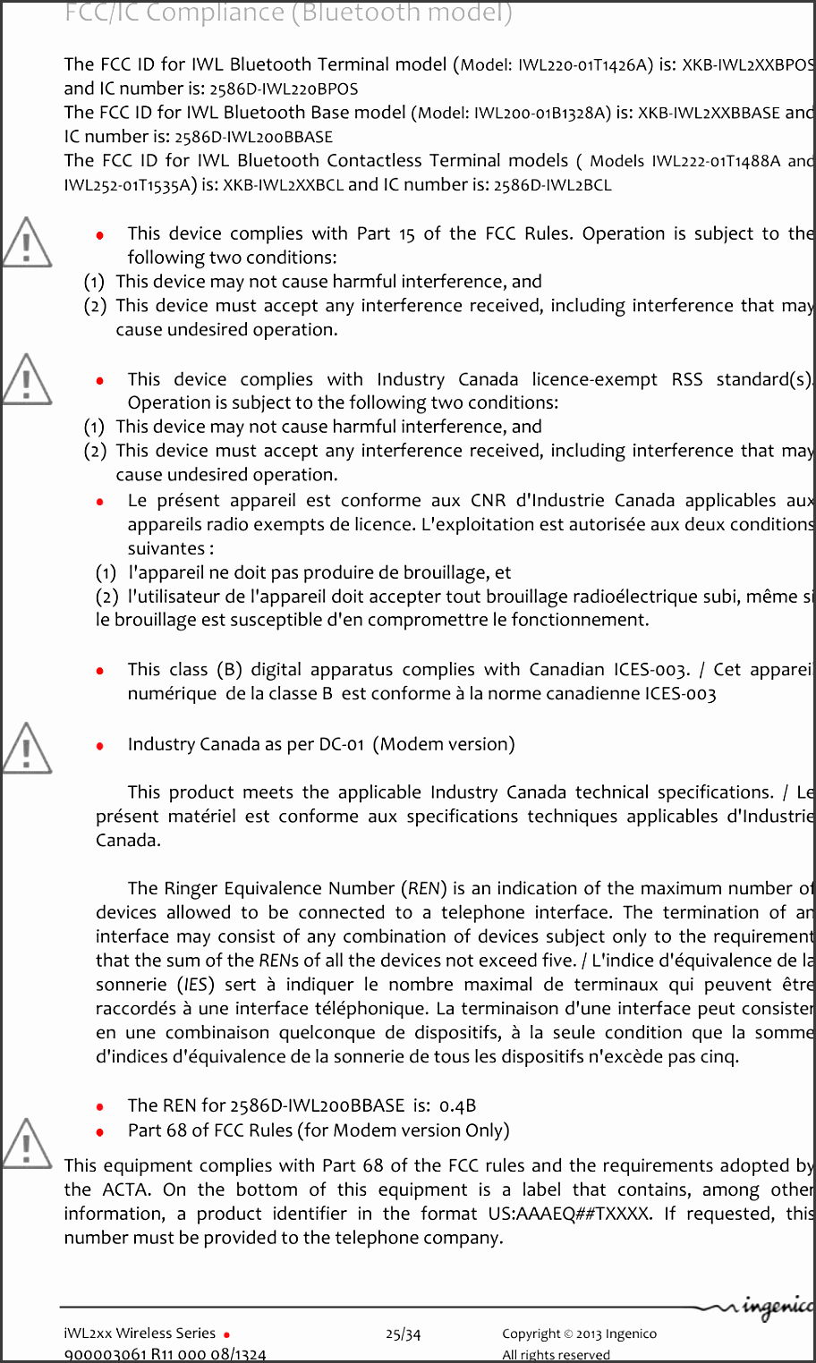 page 25 of iwl2xxwbcl wifi bluetooth and contactless point of sales terminal user manual report