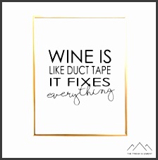 wine is like duct tape it fixes everything digital printable wall art funny wine print kitchen print wine quote wine lover t art