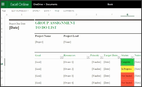 group assignment to do list template