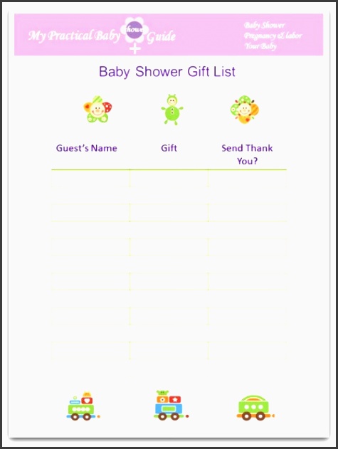 baby shower t list