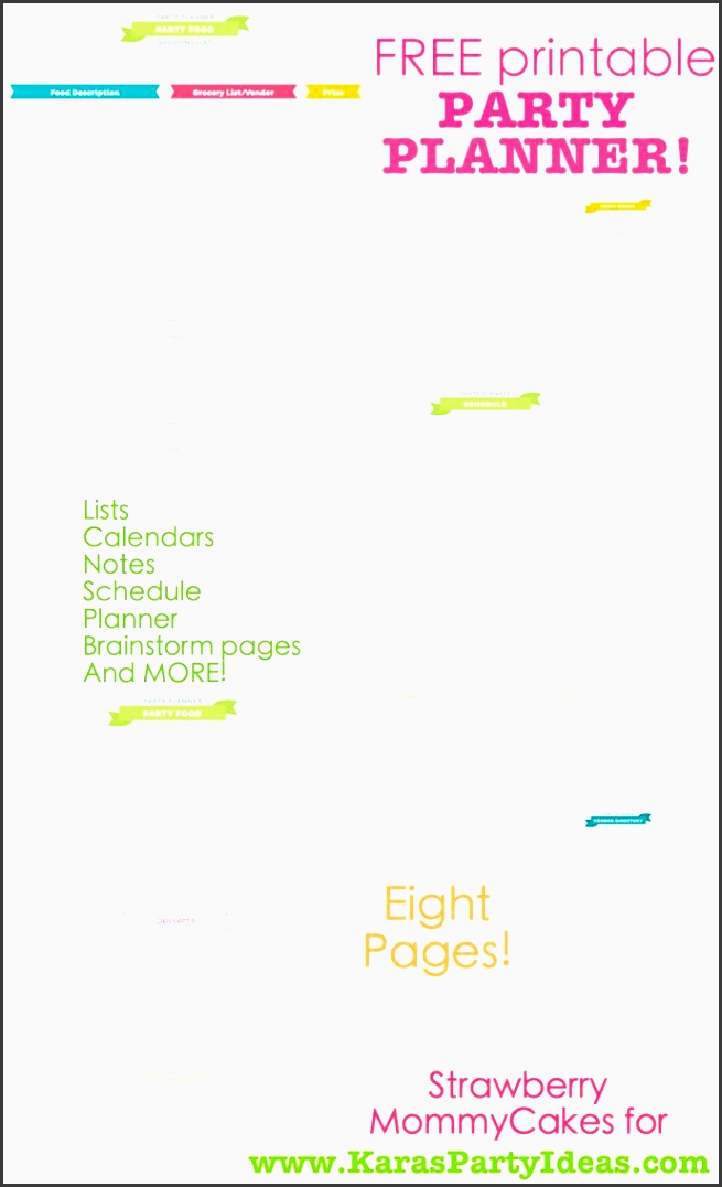 free printable party planner via kara s party ideas karaspartyidesa free printable