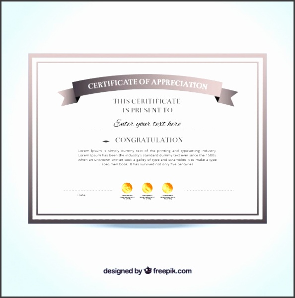 certificate of appreciation template free vector