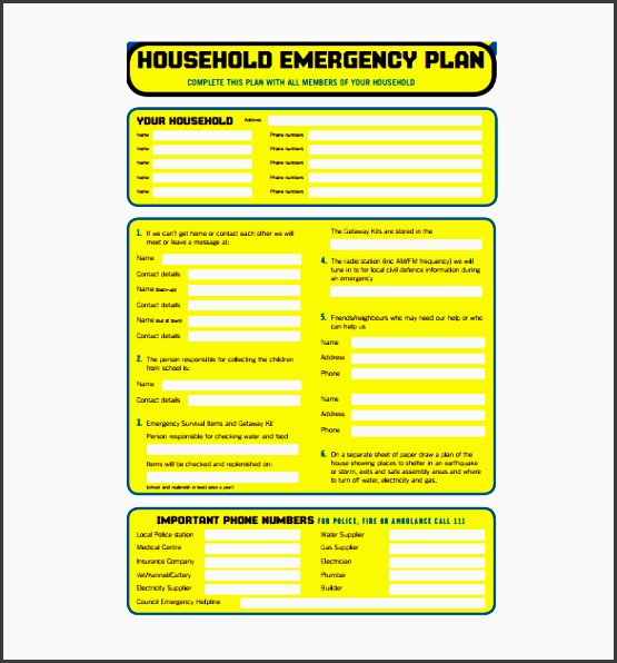 emergency plan template free word pdf documents free premium templates