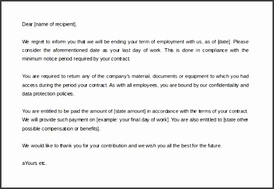 resourcesable the employee contract termination letter template sample is a simple concise and to the point sample contract termination