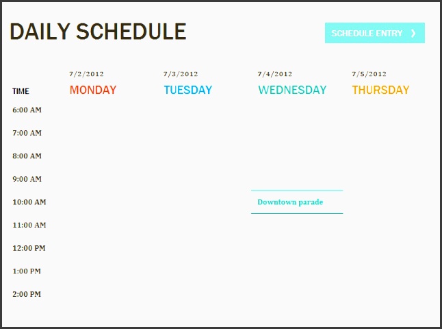 daily itinerary template 4 free word excel pdf documents