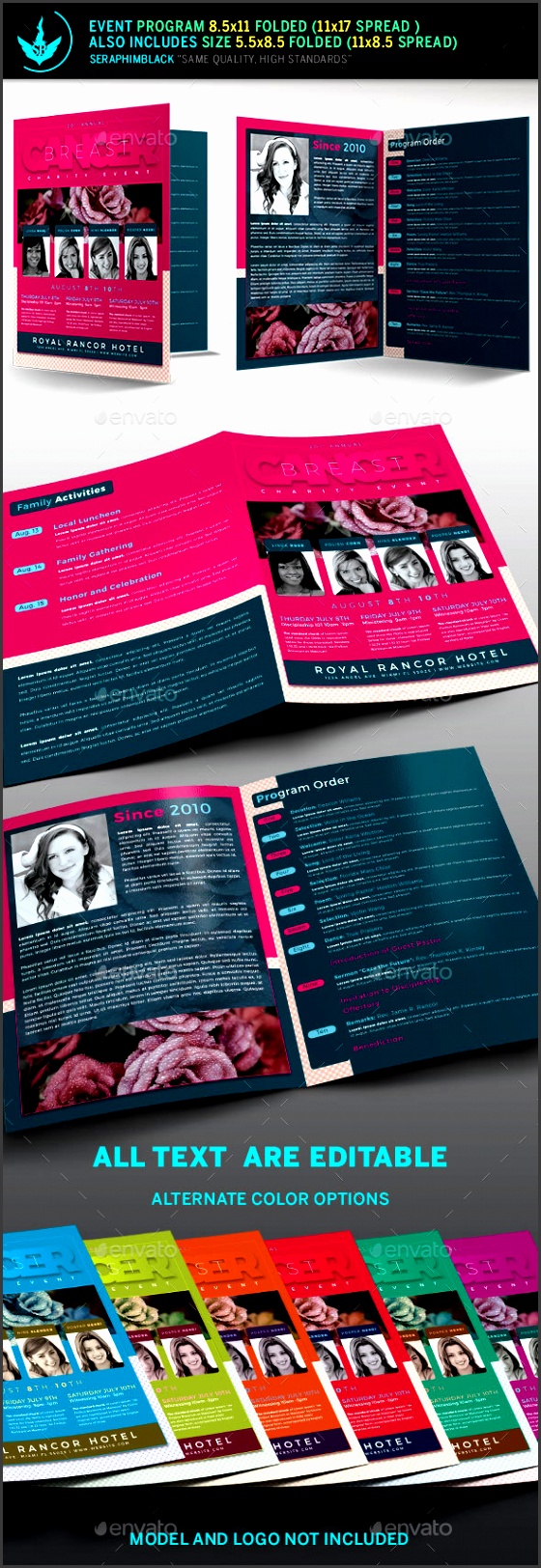 breast cancer charity event program template