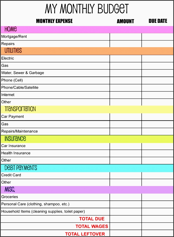 bud planner templates print paper templates