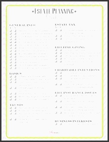 estate planning checklist