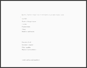 funeral planning checklist template image