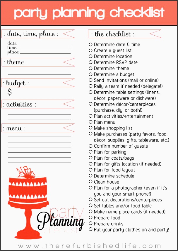 party planning checklist plete party planning checklist to help