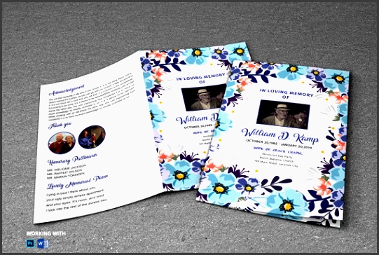 printable flower funeral program template funeral program template editable ms word photoshop template