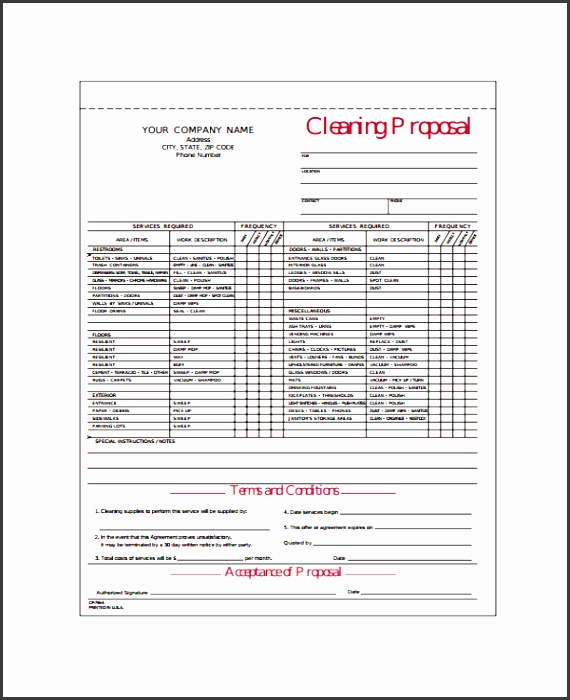 office cleaning proposal template