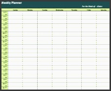 weekly planner small