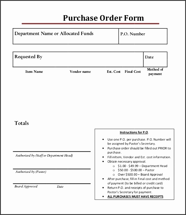 example of a blank purchase order