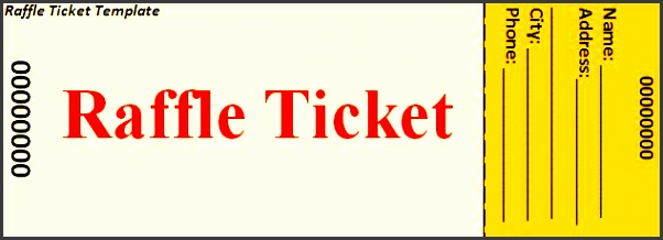 raffle ticket template page