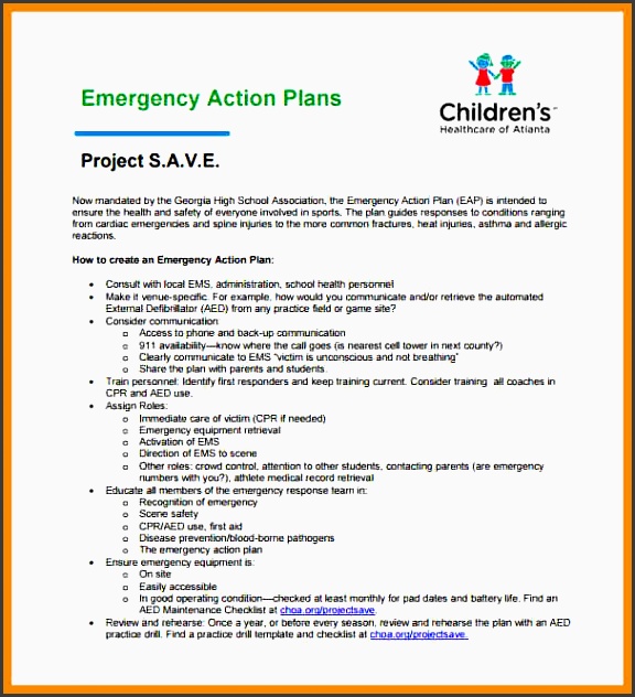 emergency action plan template emergency action plan for sports sample template caption