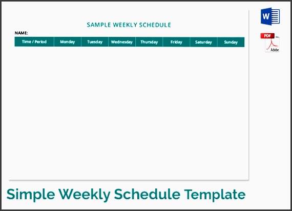 weekly schedule template 13 free word excel pdf