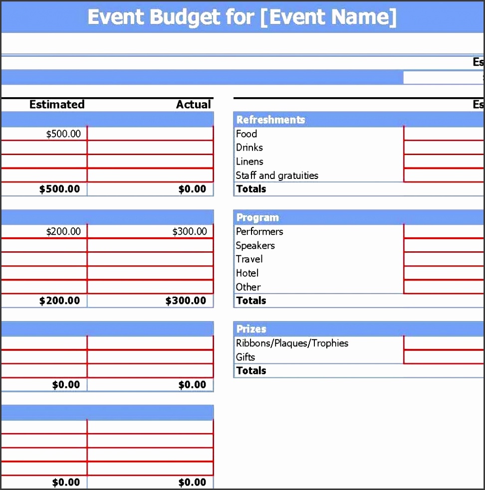 9 event bud templates word excel pdf formats pertaining to event planning spreadsheet template