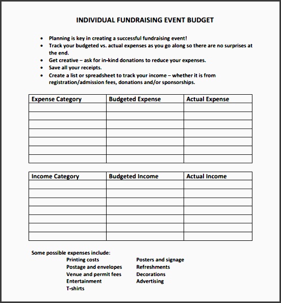 fundraising event bud template