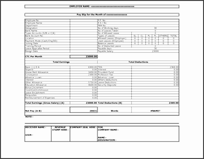 full size monthly employee payslip template in excel format a picture part of effective and