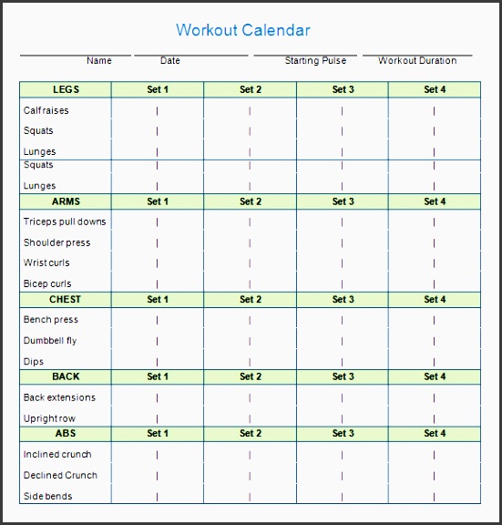 10 best images of workout calendar template monthly exercise
