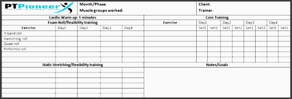 join the ptpioneer unity and the best workout template to print out for your clients or upload to your phone tablet
