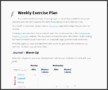 9 Exercise Planner Weekly